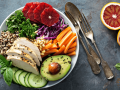 Plate with chicken breast