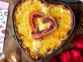 Valentines Heart shaped Bacon Lasagne