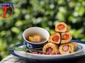 Bacon Sausage French Toast Roll up